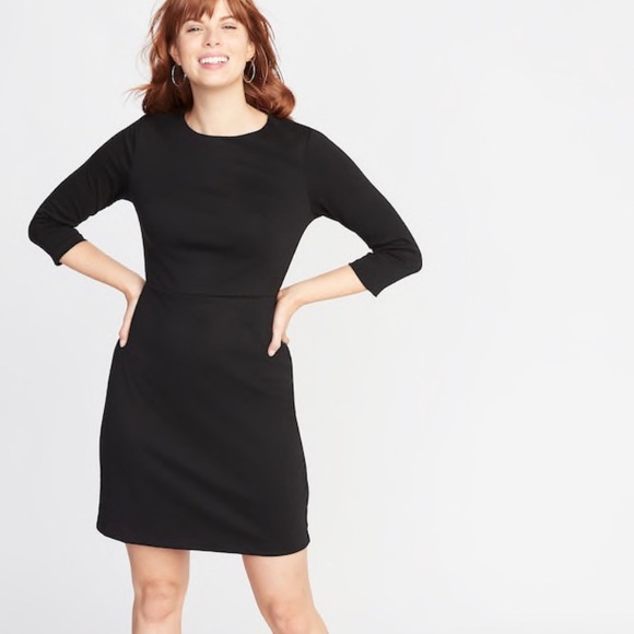Talbots Dresses & Skirts - Talbots Ponte Sheath Knit Dress Black 6P EUC